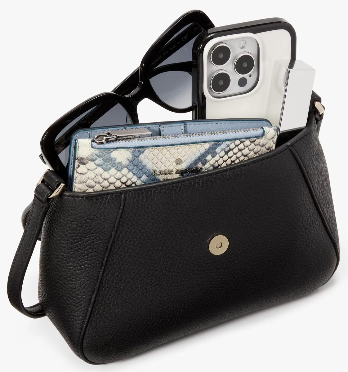 NWB Kate Spade Monica Mini Flap Crossbody Black Leather NWB Kate Spade Monica Mini Flap Crossbody Black Leather