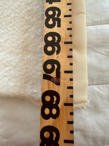 Vtg Polyester Blanket Twin Size Ivory Nylon Trim 68”x 86” USA Excellent - Picture 5 of 13