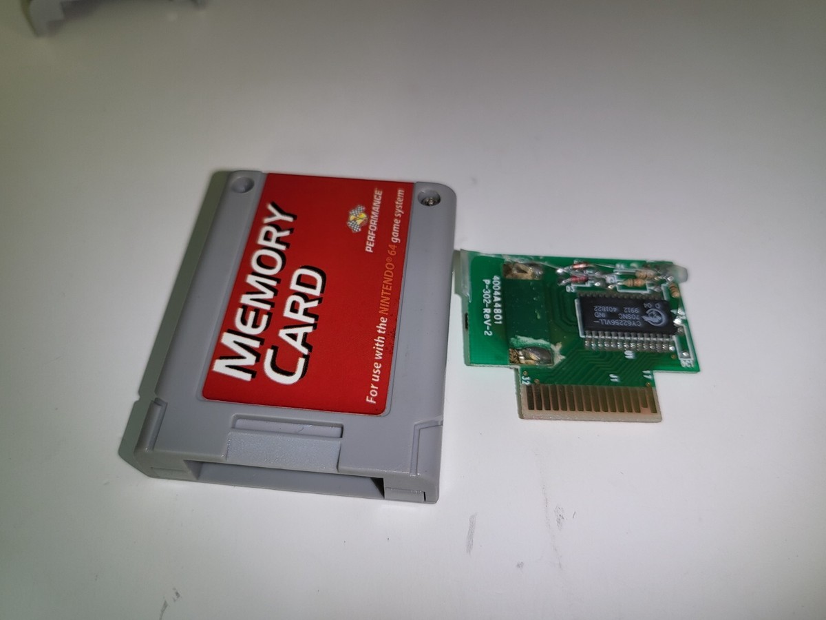 NEW RED LABEL 256K MEMORY CARD for N64 W/EXCHANGEABLE CR2032