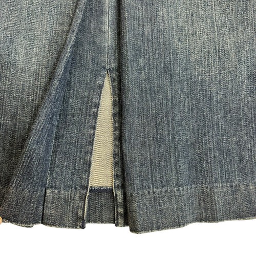 Vintage Talbots Stretch Denim A-Linie Rock Größe 6 Plissee Taschen Rodeo Western - Bild 3 von 9