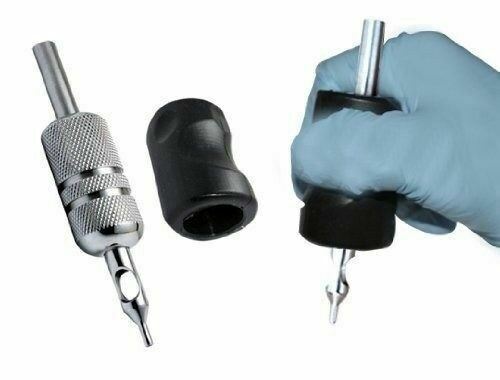 Neu 2" Tattoo Schwarz Silikon Griff Halter Tattoo Zubehör Teile Zubehör - Bild 2 von 2