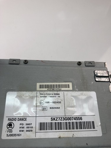 DB1942 SKODA CD RADIO CONTROL 5J0035161 [PIN/CODICE NON INCLUSO] - Foto 2 di 4