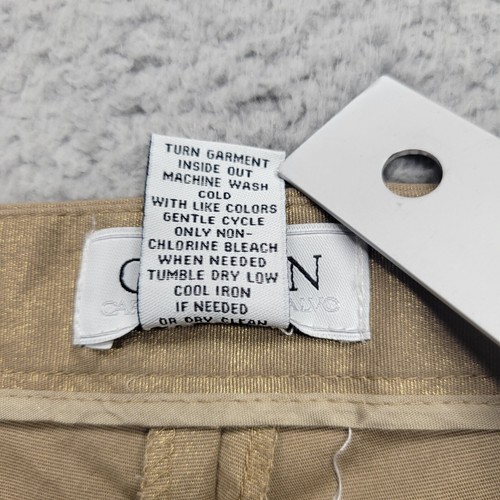 Carmen Marc Valvo Pants Womens 4 Gold Tapered Leg Side Zip Crop 30x28* - Picture 7 of 17