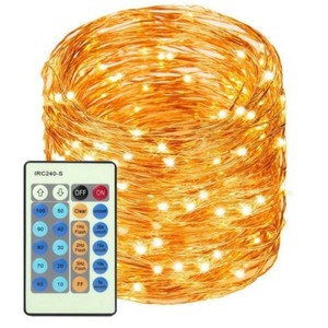 LED Lichterkette 10m 100 LED Kupferdraht Lichterkette ...
