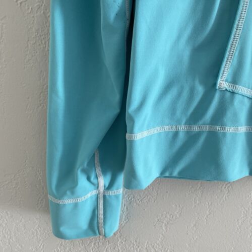 Athleta Summer Shade Rash Guard Shirt Top Womens Small Blue Long Sleeve Swim - Picture 3 of 11
