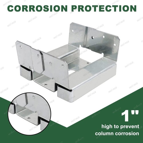 6 packs Adjustable Post Base ABA66Z ZMAX kit for Porch Railings, Mailbox Posts - Picture 3 of 12