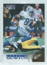 JOHNNIE MORTON 1996 CLASSIC PROLINE ON CARD LIONS AUTO