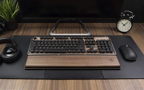 Premium Quality Ergonomic Palm Rest with Solid Wood Finish, Fits Azio Keyboards - Picture 4 of 7