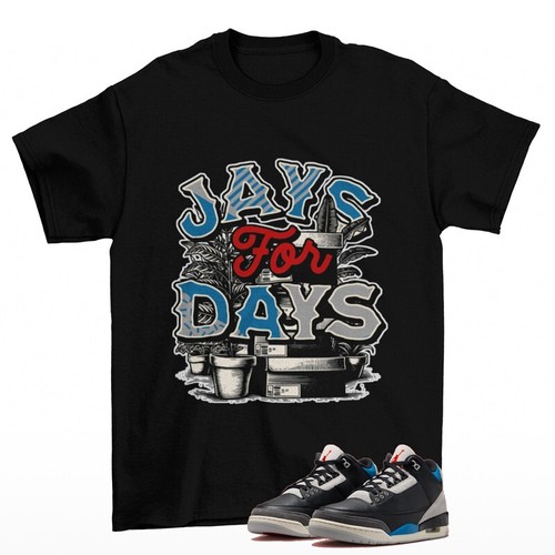 Stacked Sneaker Shirt Black to Match Jordan 3 Retro Rare Air IB8967-004 - Picture 1 of 2