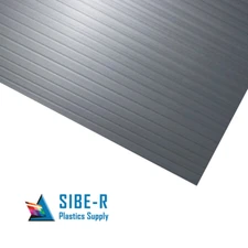 Corrugated Coroplast Plastic Sheets - 4mm Thick - Silver - 18" x 24" -Horizontal