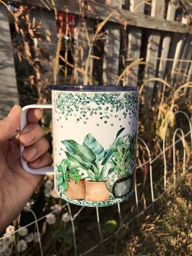 12oz Mug,Metal Mug, Coffee Cup,plants - Picture 6 of 6