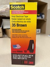 3M 35-BROWN-3/4X66FT PROFESSINAL GRADE VINYL ELECTRICAL TAPE BROWN 10 PACK