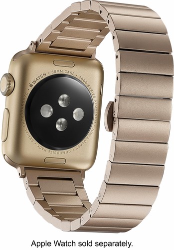 Platinum - Link Stainless Steel Band for Apple Watch38mm - Matte gold - Photo 4 sur 4