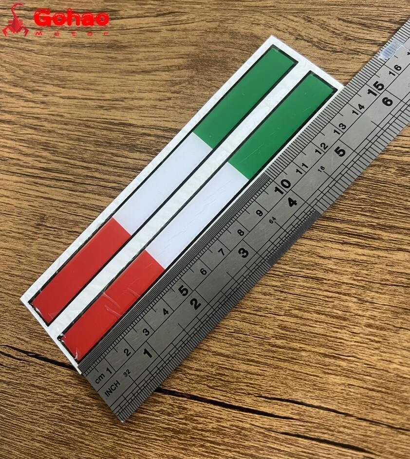 BLACK FAIRING BADGE ITALY STICK EMBLEM DECAL FOR PIAGGIO VESPA LX125 LX150 PX150 - Image 3 of 4