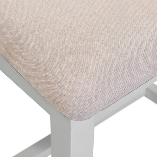 Windsor Pair of Cross Back Chairs Pebble Grey Oat Fabric Seat Box of 2 Assembled - Picture 3 of 7