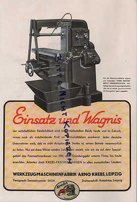 Leipzig, Advertising 1944, Machine Tool Factory Milling Machines ''Use and Wagn''