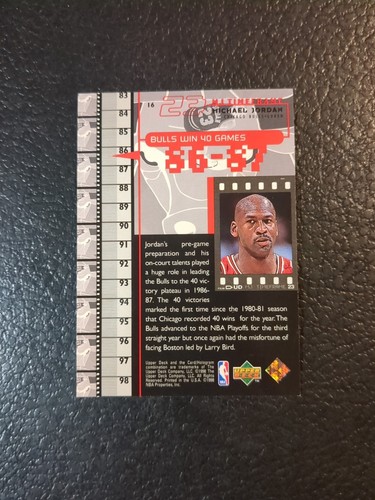 1998 Upper Deck Michael Jordan Living Legend 16 Michael Jordan - Bild 2 von 2