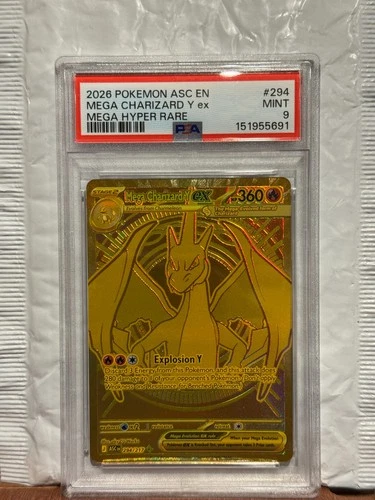 2026 POKEMON ASC EN-ASCENDED HEROES MEGA HYPER RARE MEGA CHARIZARD Y EX PSA 9