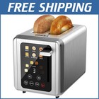 Advanced Touch Screen Digital Toaster for Bagels with Defrost & Cancel Features