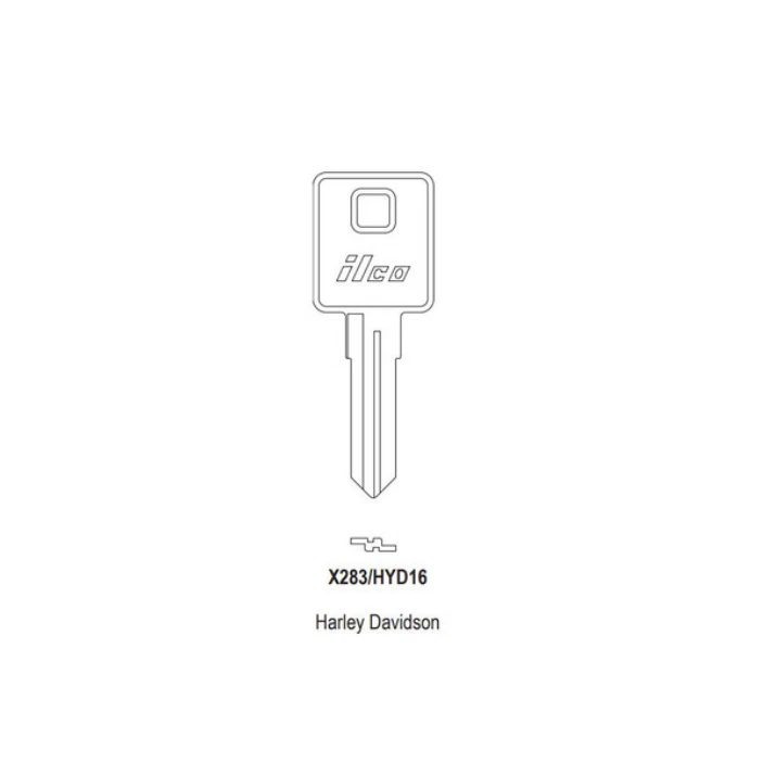 HYD16 Harley Davidson Sportster 1200 XR1200X 2012+ llave de motocicleta en blanco Foto 4 de 4