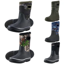 HISEA Kids Rain Boots w/Handles Waterproof Non-Slip Playing Camping Mud Boots