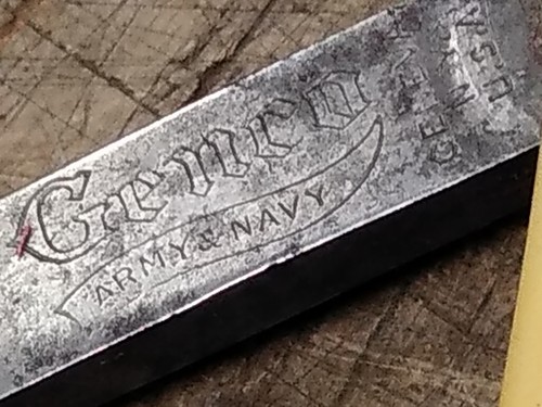 Navaja de afeitar recta Genco Army & Navy de colección Geneva NY EE. UU. ¡Buena forma! - Imagen 3 de 10