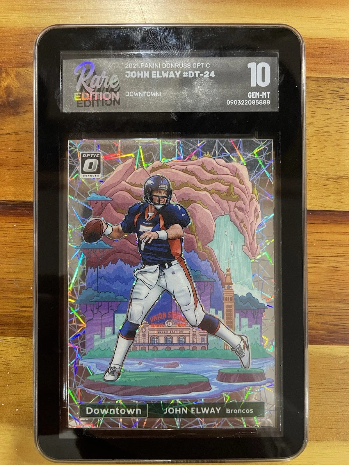 2021 Donruss Optic Downtown John Elway #DT-24 GEM MT 10 Denver Broncos