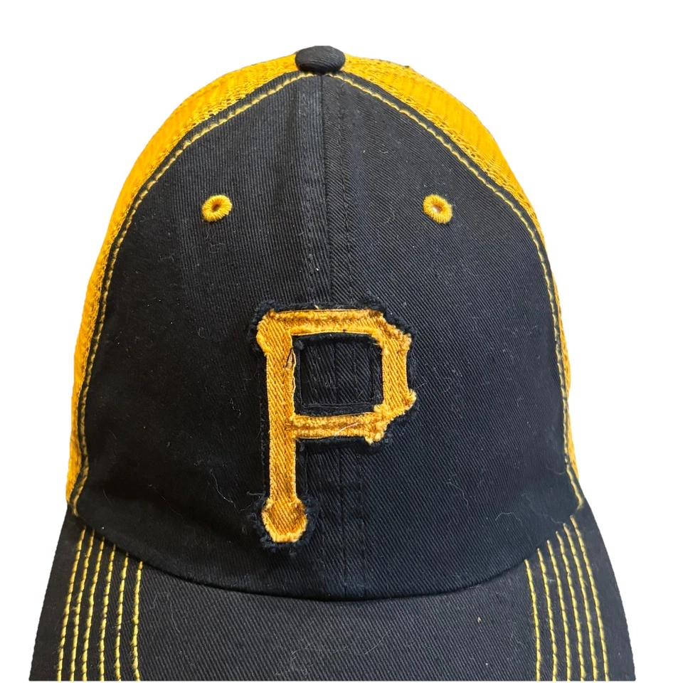 Gorra de los Piratas de Pittsburgh de la marca 47 gorra gorra camionero malla elástica cierre negro Foto 2 de 4