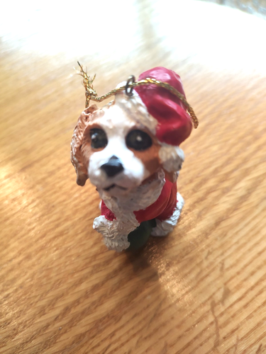 Kurt Adler Cocker Spaniel Cane, Gatto Ceramica Decorazione Natalizia 3 -3,5 Alto Babbo Natale - Foto 4 di 6