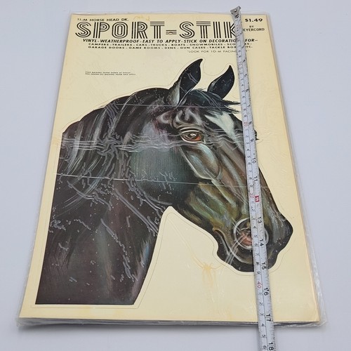 Vintage Meyercord Pferdekopf Aufkleber Set von zwei Sport-Stik Neu mit Etikett - Bild 6 von 7