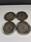 United States Congress House Seal Brass Coasters Set Of 4