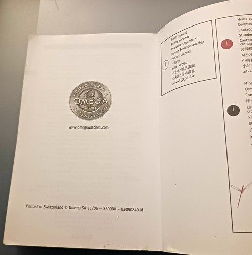 Omega Operating Instructions Manual 1/8 2002 Omega SA 11/05 - 320000 - 03090840M - Bild 8 von 8