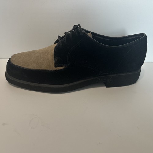 Men’s Hush Puppies Suede Shoes 7.5M Black and Tan Lace Up - Picture 6 of 11