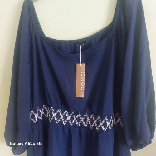 Plus Size Navy Fancy Dress 26-30 From Bloomchic Bnwt. - Picture 5 of 5