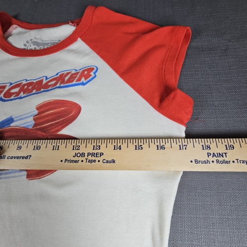 Camiseta corta FIRECRACKER blanca roja marca POPSICLE. Talla L - Imagen 4 de 6