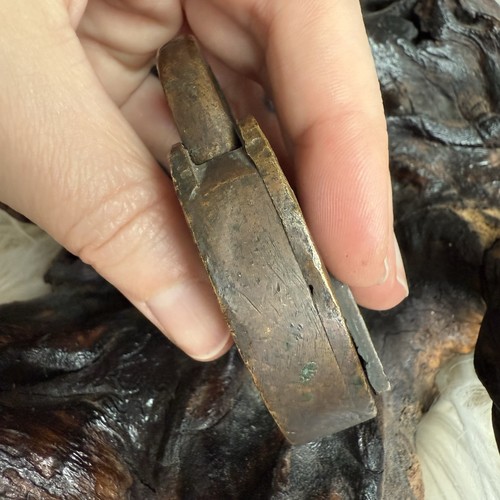 Antiguo candado de latón de uso general JHW Climax Newark NJ de 1920 - Imagen 6 de 9