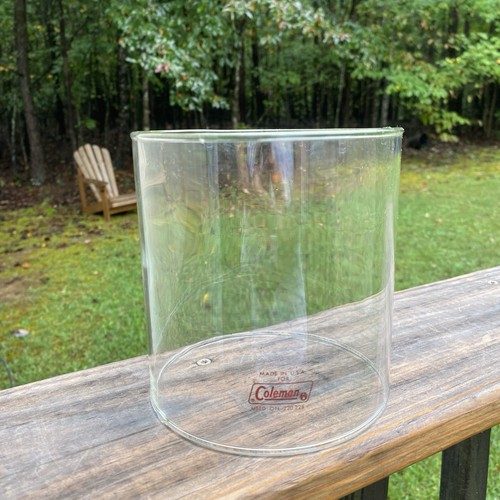 Coleman Laterne Globus 220K Red Print USA 5/1982 Pyrex Vintage