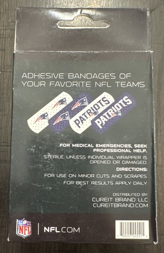 NFL Adhesive Bandages New England Patriots 50 Count - Picture 2 of 2