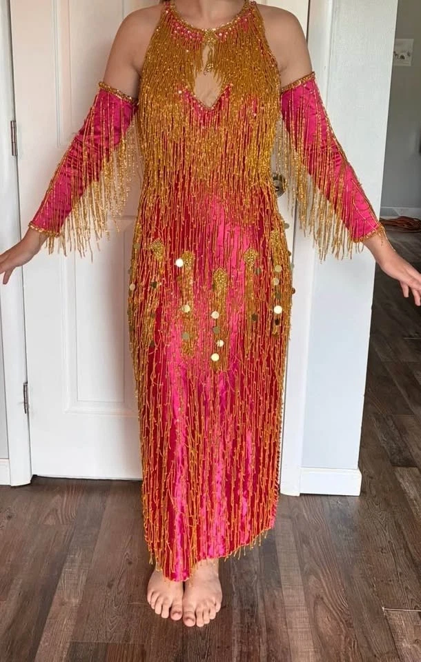 gold burlesque dress Unbranded Costumes for Women Just Listed 2026 Subclass:MIDI