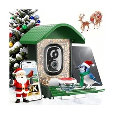 3K HD Smart Bird Feeder with Camera, 2.4GHz WiFi Solar Powered Smart Feeder, 