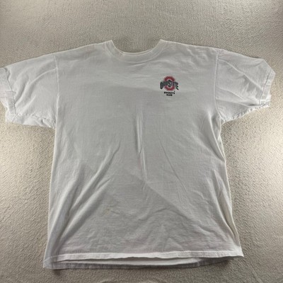 Anvil Ohio State T-Shirt Mens XL White Buckeye Club Graphic Tee Retro Gameday