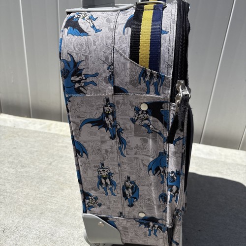 Pottery Barn Suitcase Kids DC Comics Batman Rolling Travel Luggage 13x7.5x17 - Picture 6 of 20