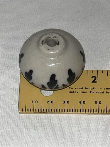 Pomelli per cassetti armadio ceramica floreale vintage lotto di 10 bianco sporco e nero - Foto 13 di 16