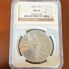 1881-S Morgan Silver Dollar $1 NGC MS64 San Francisco Mint Business Strike