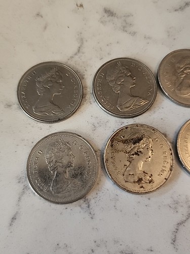 Canadian Silver (nickel) Dollars 1985 Lot X10 Circulated but Very Nice 1968 1972 - Bild 5 von 7