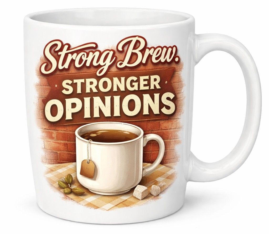 Strong Brew Stronger Opinions Mug Funny Coffee Lover Gift Mug