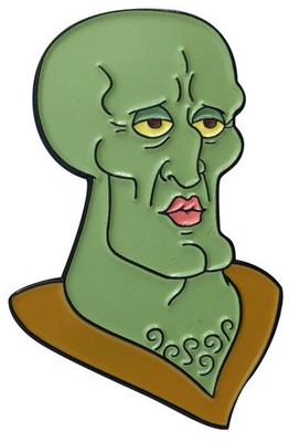 Handsome Squidward - SpongeBob Squarepants Collectible Pin Small, Green 