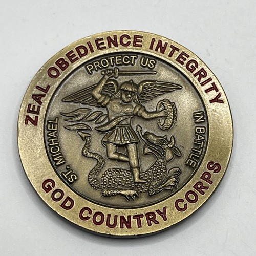 Moneda de desafío sargento mayor de la 4ª División de Marines del Cuerpo de Marines de los Estados Unidos - Imagen 2 de 4