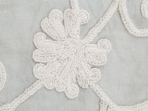 Catena Kashmir indiana tradizionale vintage punto lavoro tessuto floreale 163x142 cm - Foto 8 di 12