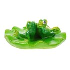 Frog Garden Solar Decor Figurines Statue Desk Toy Frogs Lily Pads